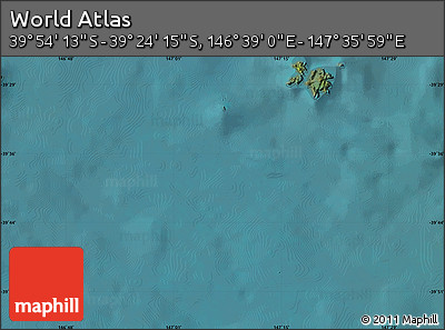 Satellite Map of the Area around 39° 39' 14" S, 147° 7' 30" E
