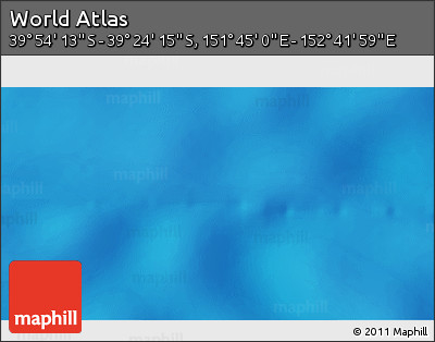 Physical 3D Map of the Area around 39° 39' 14" S, 152° 13' 29" E