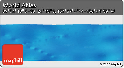 Shaded Relief Panoramic Map of the Area around 39° 39' 14" S, 157° 10' 30" W
