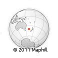 Outline Map of the Area around 39° 39' 14" S, 161° 34' 29" E, rectangular outline