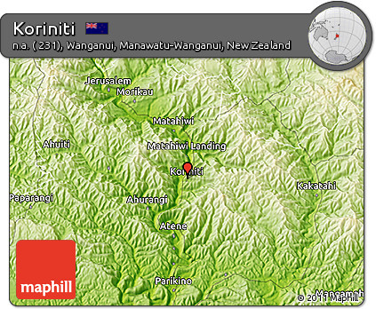 Physical 3D Map of Koriniti