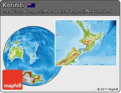 Physical Location Map of Koriniti