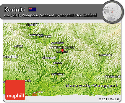 Physical Panoramic Map of Koriniti