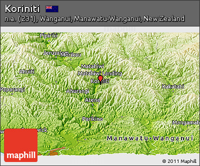 Physical Panoramic Map of Koriniti