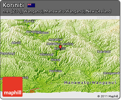 Physical Panoramic Map of Koriniti