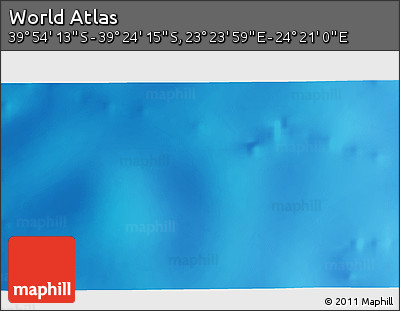 Physical 3D Map of the Area around 39° 39' 14" S, 23° 52' 30" E