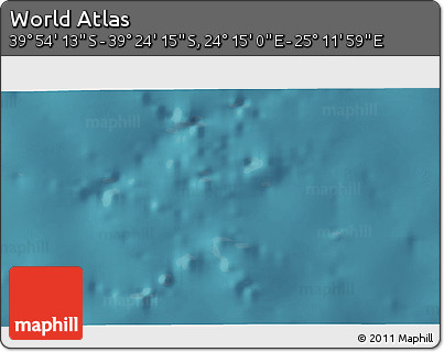Satellite 3D Map of the Area around 39° 39' 14" S, 24° 43' 30" E