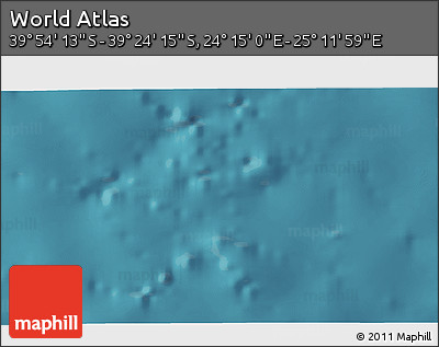 Satellite 3D Map of the Area around 39° 39' 14" S, 24° 43' 30" E