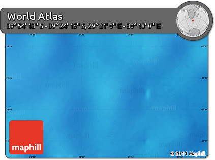 Physical Map of the Area around 39° 39' 14" S, 29° 49' 30" E