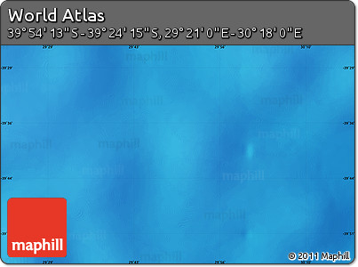 Physical Map of the Area around 39° 39' 14" S, 29° 49' 30" E