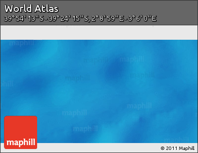 Physical 3D Map of the Area around 39° 39' 14" S, 2° 37' 30" E