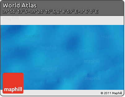 Physical 3D Map of the Area around 39° 39' 14" S, 2° 37' 30" E