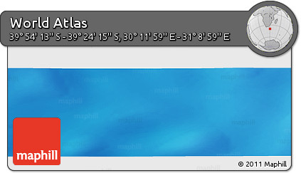 Physical Panoramic Map of the Area around 39° 39' 14" S, 30° 40' 29" E