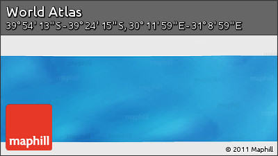 Physical Panoramic Map of the Area around 39° 39' 14" S, 30° 40' 29" E