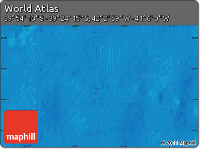 Physical Map of the Area around 39° 39' 14" S, 41° 34' 30" W