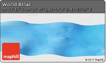 Political Panoramic Map of the Area around 39° 39' 14" S, 43° 25' 29" E