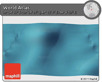 Satellite 3D Map of the Area around 39° 39' 14" S, 47° 40' 29" E