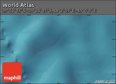 Satellite Map of the Area around 39° 39' 14" S, 48° 31' 29" E