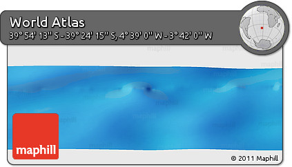 Physical Panoramic Map of the Area around 39° 39' 14" S, 4° 10' 30" W