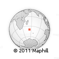 Outline Map of the Area around 39° 39' 14" S, 53° 37' 30" E, rectangular outline