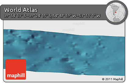 Satellite Panoramic Map of the Area around 39° 39' 14" S, 54° 19' 30" W