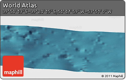Satellite Panoramic Map of the Area around 39° 39' 14" S, 54° 19' 30" W