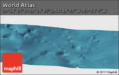 Satellite Panoramic Map of the Area around 39° 39' 14" S, 54° 19' 30" W