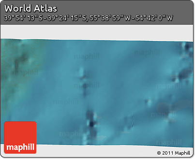 Satellite 3D Map of the Area around 39° 39' 14" S, 55° 10' 29" W