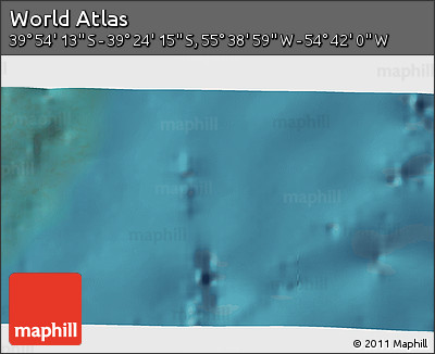 Satellite 3D Map of the Area around 39° 39' 14" S, 55° 10' 29" W