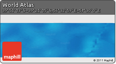 Physical Panoramic Map of the Area around 39° 39' 14" S, 57° 1' 29" E