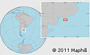 Gray Location Map of the area around 39° 39' 14" S, 60° 16' 29" W