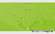 Physical 3D Map of the area around 39° 39' 14" S, 64° 31' 30" W