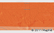 Political 3D Map of the area around 39° 39' 14" S, 64° 31' 30" W