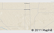 Shaded Relief 3D Map of the area around 39° 39' 14" S, 64° 31' 30" W