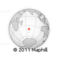 Outline Map of the Area around 39° 39' 14" S, 69° 46' 30" E, rectangular outline