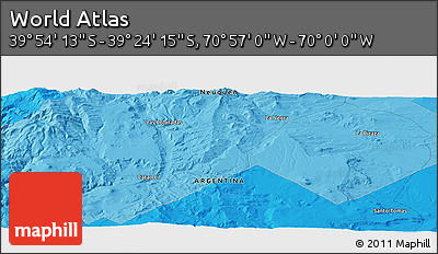 Political Panoramic Map of the Area around 39° 39' 14" S, 70° 28' 29" W