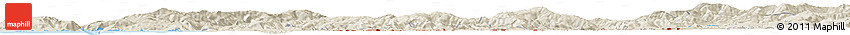 Shaded Relief Horizon Map of the Area around 39° 39' 14" S, 73° 1' 30" W