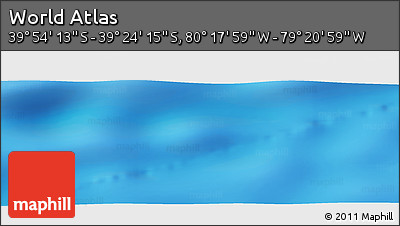 Physical Panoramic Map of the Area around 39° 39' 14" S, 79° 49' 29" W
