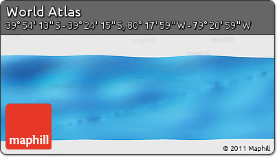 Physical Panoramic Map of the Area around 39° 39' 14" S, 79° 49' 29" W