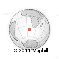 Outline Map of the Area around 39° 39' 14" S, 7° 43' 29" E, rectangular outline