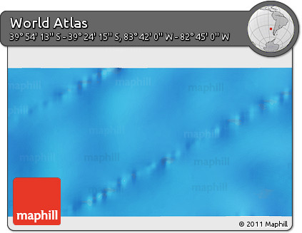 Shaded Relief 3D Map of the Area around 39° 39' 14" S, 83° 13' 29" W