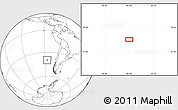 Blank Location Map of the area around 39° 39' 14" S, 86° 37' 30" W