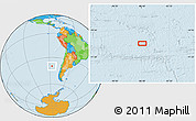 Political Location Map of the area around 39° 39' 14" S, 86° 37' 30" W