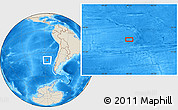 Shaded Relief Location Map of the area around 39° 39' 14" S, 86° 37' 30" W