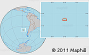Gray Location Map of the area around 39° 39' 14" S, 87° 28' 29" W