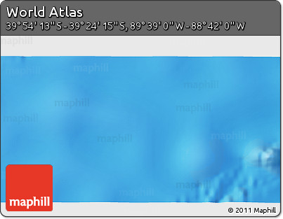 Physical 3D Map of the Area around 39° 39' 14" S, 89° 10' 30" W