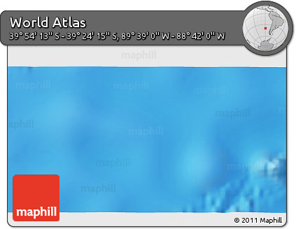 Shaded Relief 3D Map of the Area around 39° 39' 14" S, 89° 10' 30" W