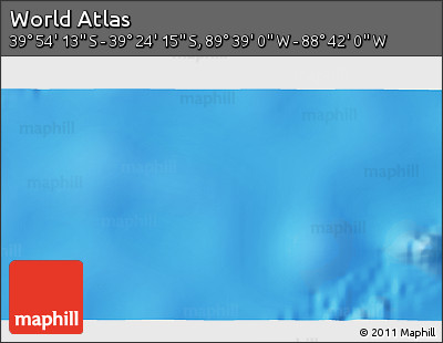 Shaded Relief 3D Map of the Area around 39° 39' 14" S, 89° 10' 30" W