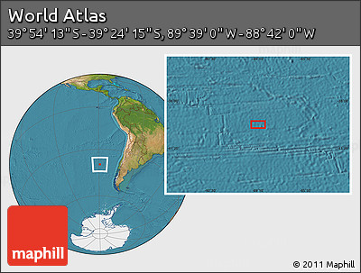 Satellite Location Map of the Area around 39° 39' 14" S, 89° 10' 30" W