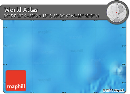 Physical Map of the Area around 39° 39' 14" S, 89° 10' 30" W